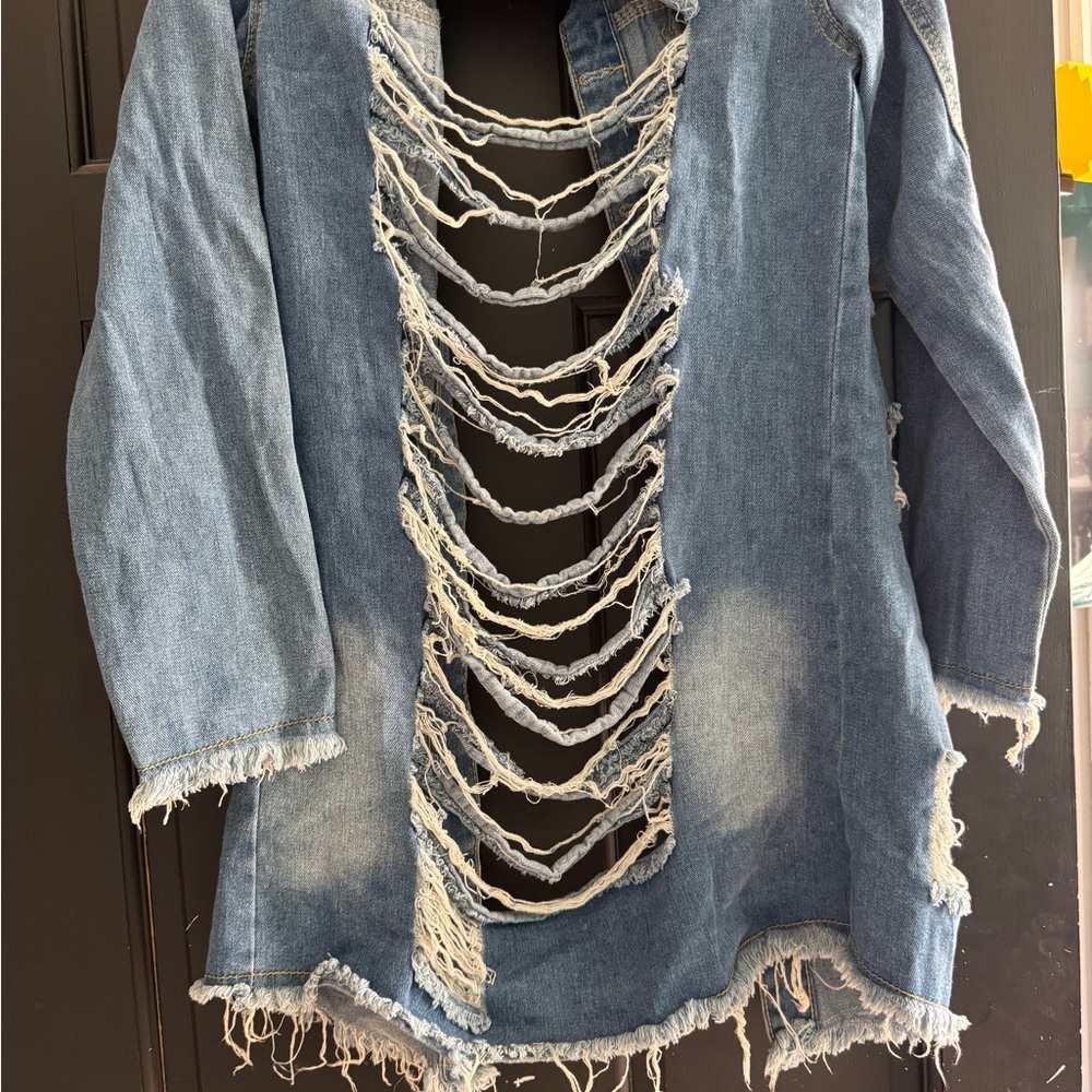 Shredded Denim Jacket